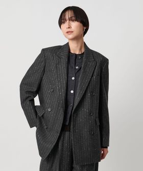 UNITED ARROWS/ダブルブレスト ストライプ ジャケット/テーラードジャケット