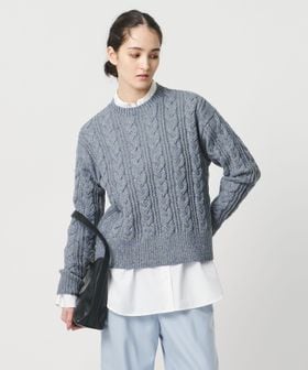 UNITED ARROWS/ミックス カラー ケーブル プルオーバー ニット/ニット / セーター