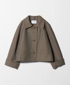 UNITED ARROWS/チェック ショート ジャケット/ステンカラーコート