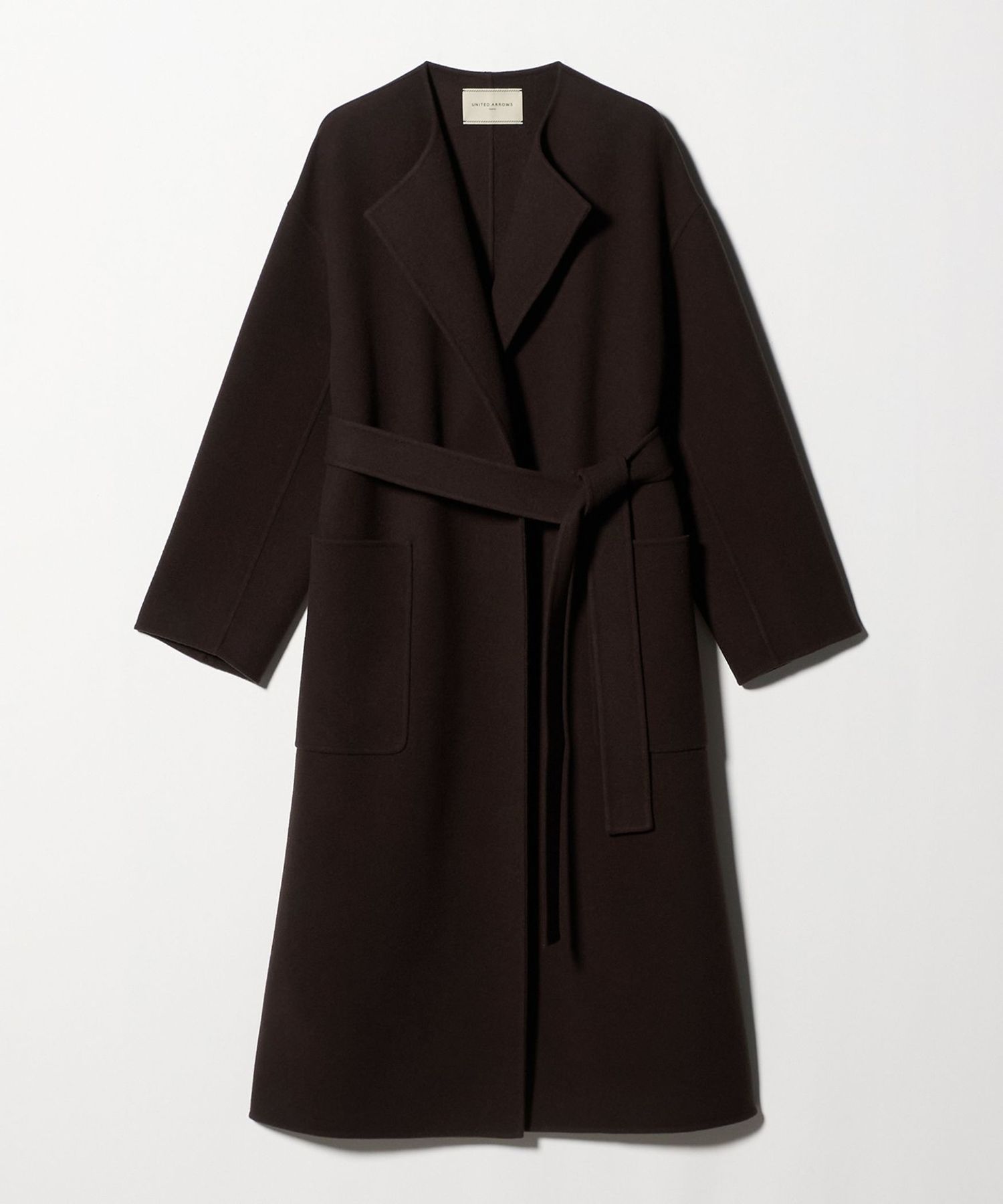 ユナイテッドアローズ　ロングコート リバー ステンカラー ロングコート