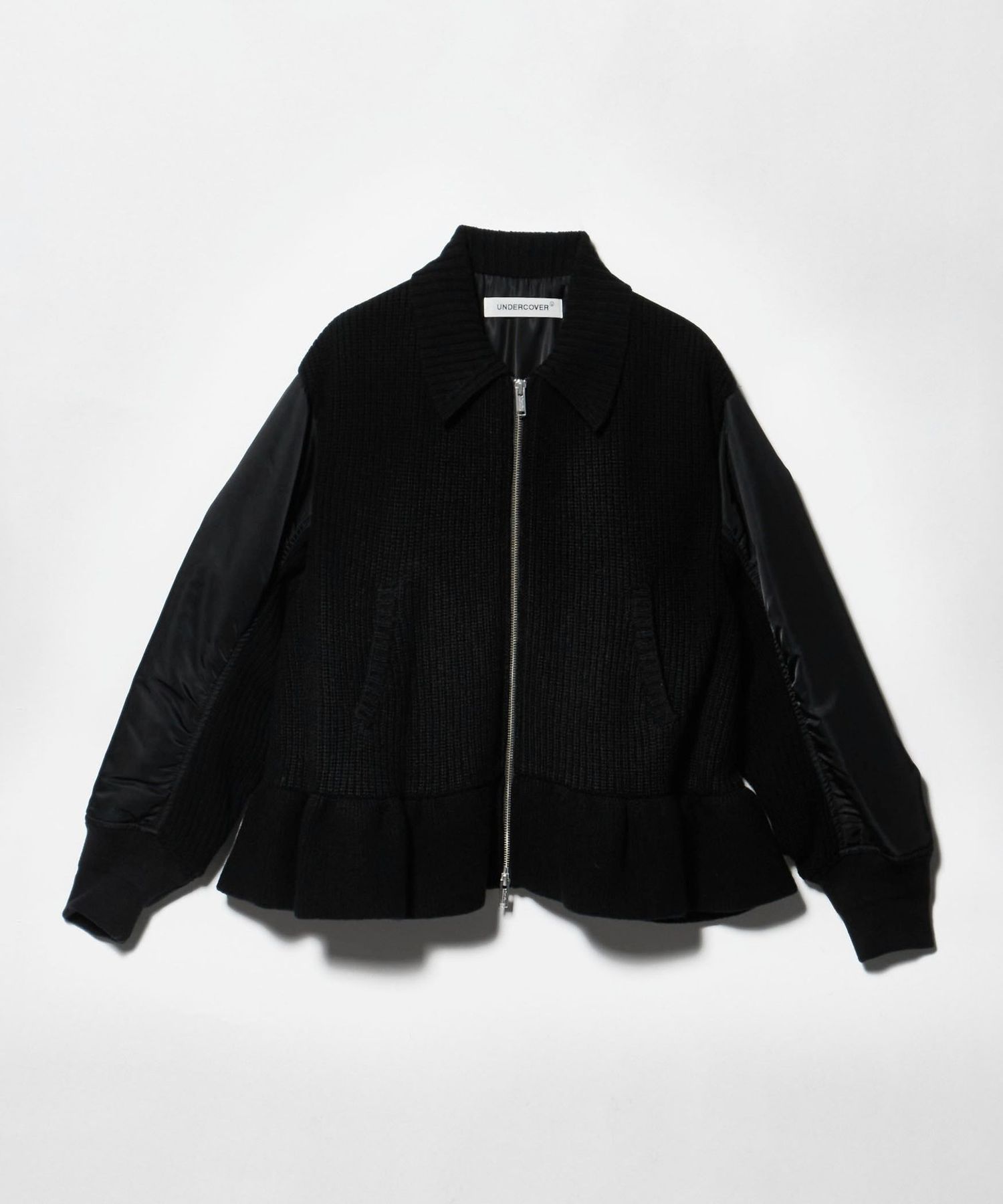 UNDERCOVER＞ニット ドッキング ジップ ブルゾン