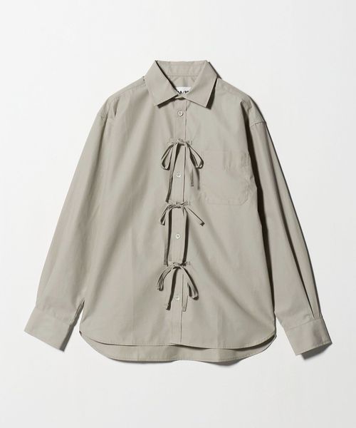 MA/RÉ/＜MA/RE＞ARIZONA リボン シャツ グレー/シャツ / ブラウス