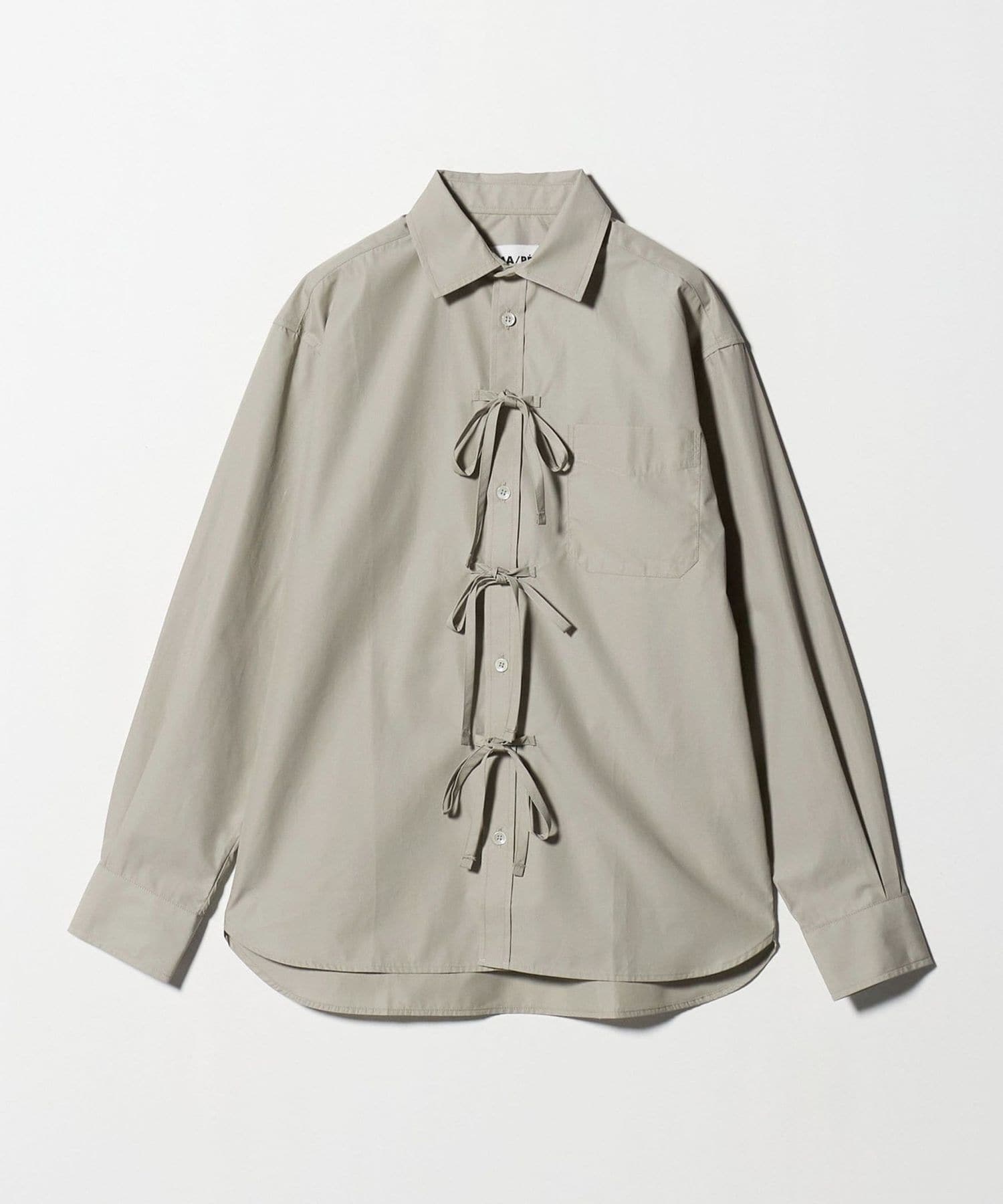 MA/RE＞ARIZONA リボン シャツ グレー