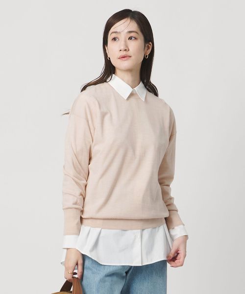 UNITED ARROWS/18G ウール クルーネック ニット ‐ウォッシャブル‐/ニット / セーター