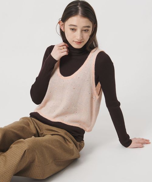 UNITED ARROWS/フラワー スパンコール ベスト/ベスト