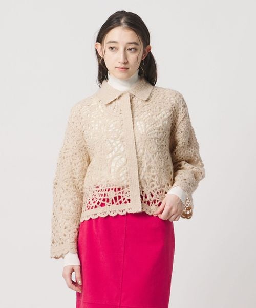 UNITED ARROWS/クロシェ ポロ カーディガン/カーディガン / ボレロ