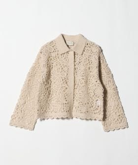 UNITED ARROWS/ウール クロシェ ポロ カーディガン/カーディガン / ボレロ