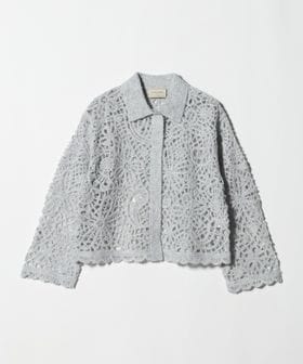 UNITED ARROWS/ウール クロシェ ポロ カーディガン/カーディガン / ボレロ