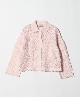 UNITED ARROWS/ウール クロシェ ポロ カーディガン/カーディガン / ボレロ