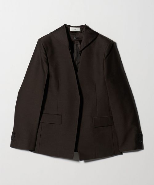 LEHA/＜LEHA＞スカーフ ドッキング ジャケット/ノーカラージャケット