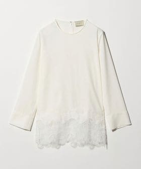 UNITED ARROWS/バックサテン レースコンビ ブラウス ‐ウォッシャブル‐/シャツ / ブラウス