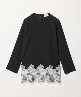 UNITED ARROWS/バックサテン レースコンビ ブラウス ‐ウォッシャブル‐/シャツ / ブラウス