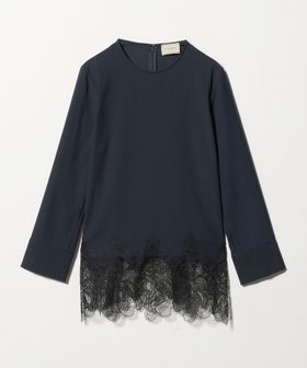 UNITED ARROWS/バックサテン レースコンビ ブラウス ‐ウォッシャブル‐/シャツ / ブラウス