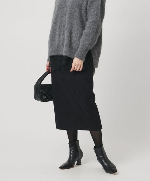 UNITED ARROWS/スエードライク タイトスカート ‐ウォッシャブル‐/ミモレ / ロング