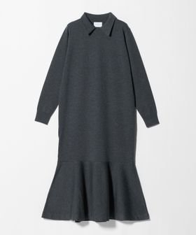 UNITED ARROWS/ニット ペプラム ロング ワンピース/ワンピース