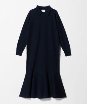 UNITED ARROWS/ニット ペプラム ロング ワンピース/ワンピース