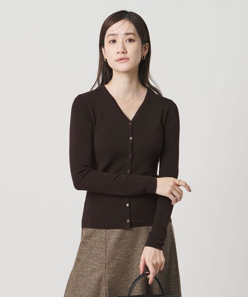 UNITED ARROWS/18G ウール フィット リブ カーディガン/カーディガン / ボレロ