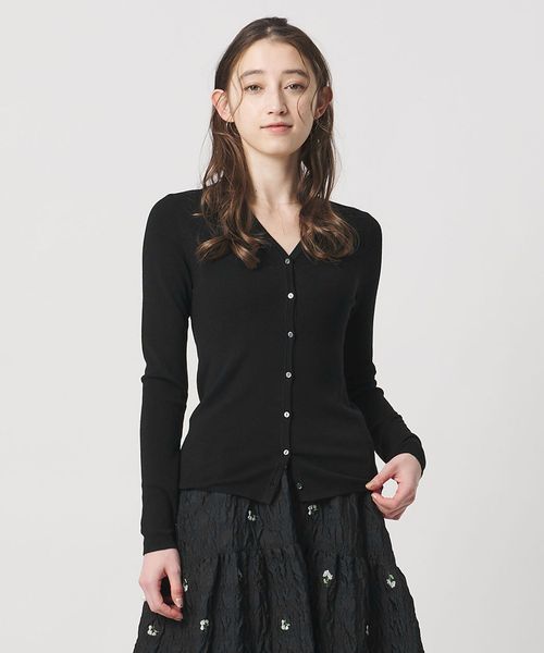 UNITED ARROWS/18G ウール フィット リブ カーディガン/カーディガン / ボレロ