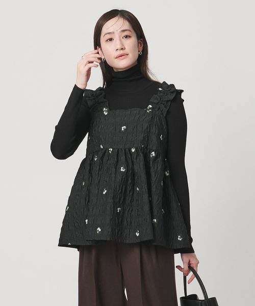 UNITED ARROWS/スクエア フラワー ジャガード キャミソール/シャツ / ブラウス