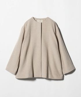 UNITED ARROWS/バック フレア ショート コート/ノーカラーコート