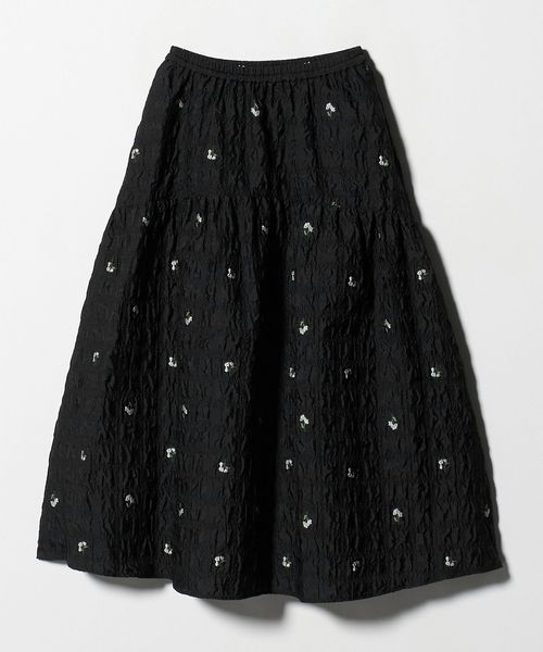 UNITED ARROWS/スクエア フラワー ジャガード スカート/ミモレ / ロング