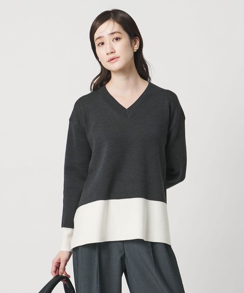 UNITED ARROWS/ウールブレンド Vネックニット ‐ウォッシャブル‐/ニット / セーター