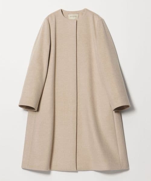 UNITED ARROWS/Aライン ミドルコート/ノーカラーコート