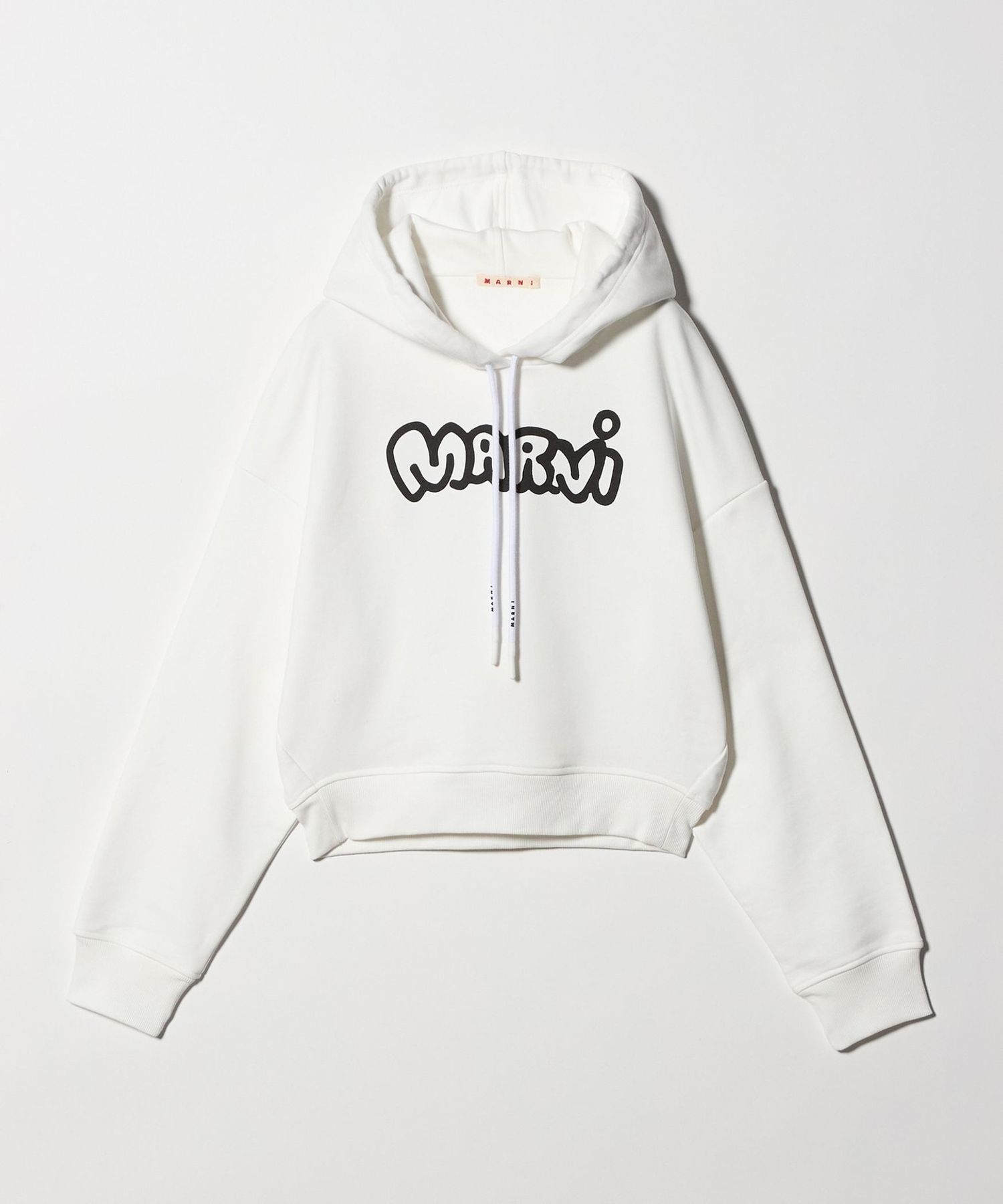 トップス Marni Logo Printed Cropped Hoodie MARNI＞ロゴ フーディー