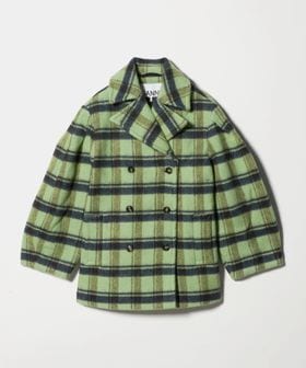 GANNI/＜GANNI＞チェック ダブルコート/ピーコート