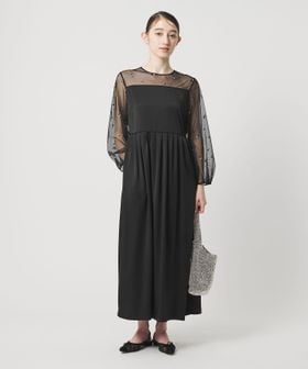 UNITED ARROWS/チュール エンブロイダリー コンビ ワンピース/ワンピース