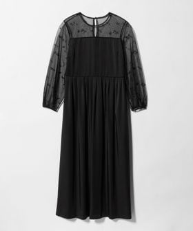 UNITED ARROWS/チュール エンブロイダリー コンビ ワンピース/ワンピース