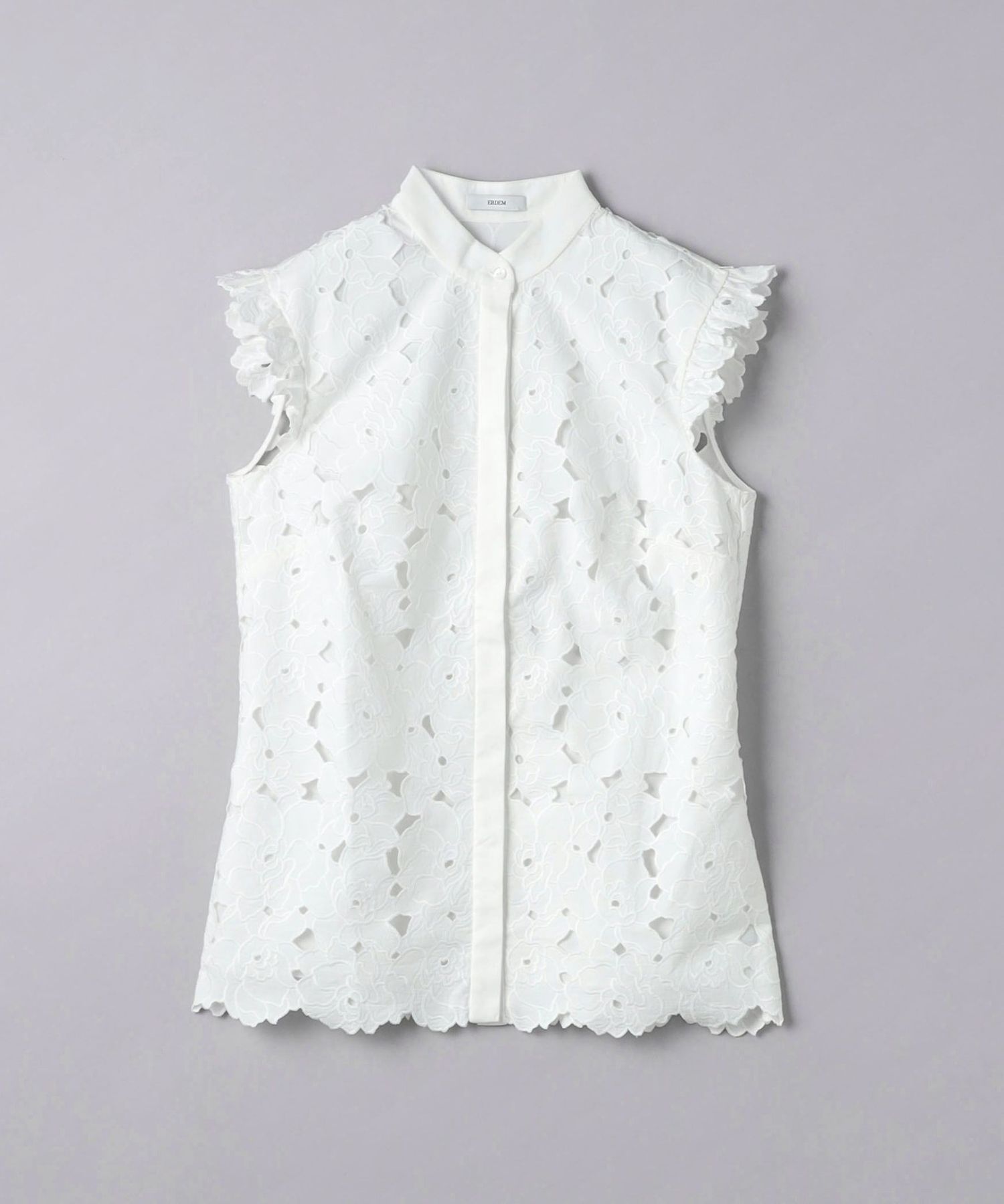 ERDEM＞エンブロ ノースリーブ ブラウス