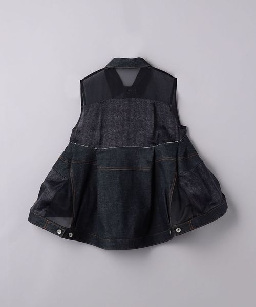 sacai＞ペプラム デニム ベスト