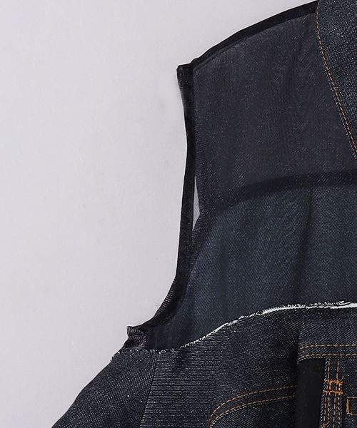 新品 sacai デニムベスト sacai＞ペプラム デニム ベスト