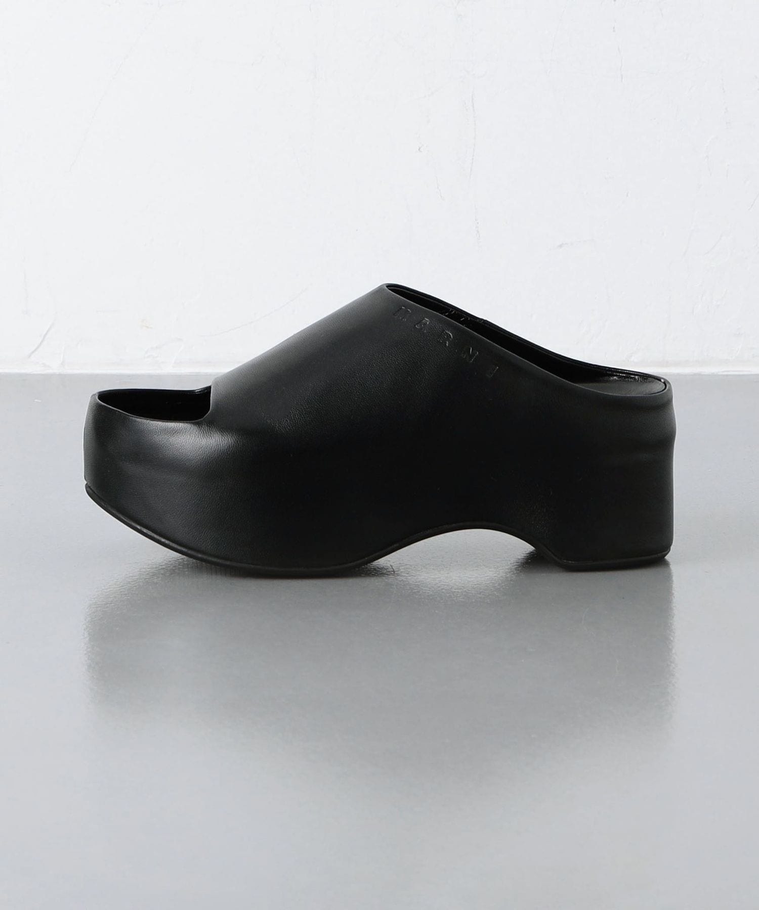 MARNI ロゴ トロンプルイユ オープントゥ スライドサンダル MARNI＞オープントゥ サンダル