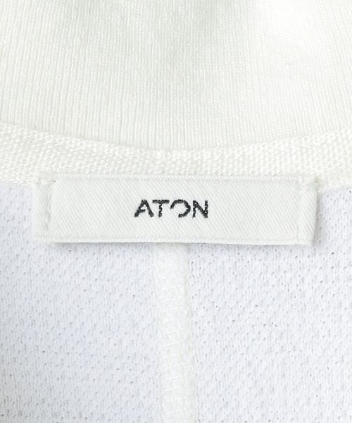 ATON ノースリーブニット 厚手 ATON＞ ジャージー ノースリーブ ニット