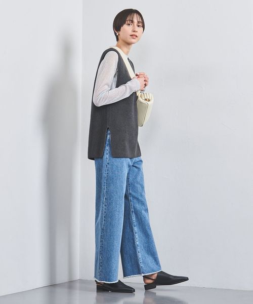 別注】＜BATONER＞GIZAコットン ニットベスト