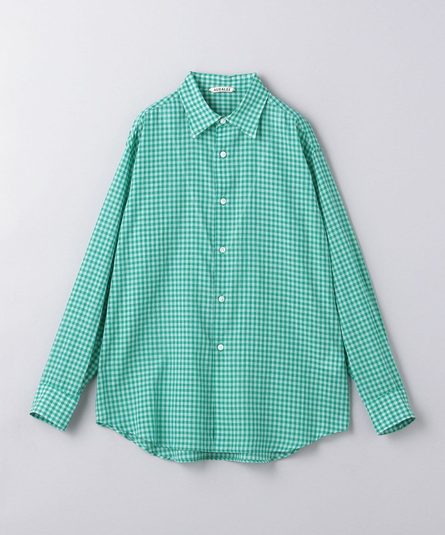 AURALEE＞チェック ビッグ シャツ