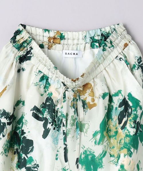 新品♡SACRA♡BLURRED fFLORA PANTS グリーン　36 新品♡SACRA♡BLURRED fFLORA PANTS グリーン 36 SACRA