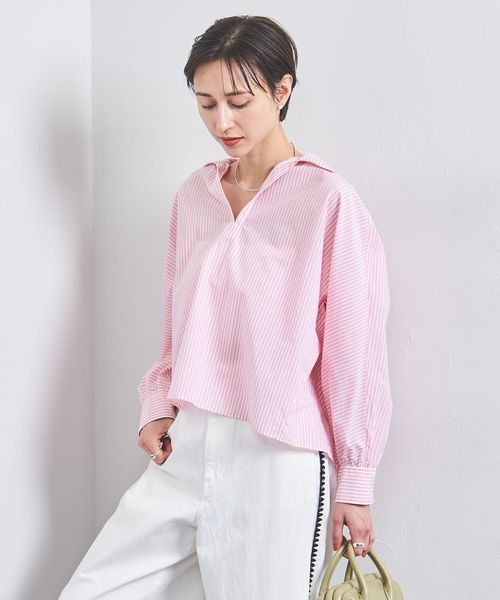TICCA＞ストライプ スキッパー シャツ