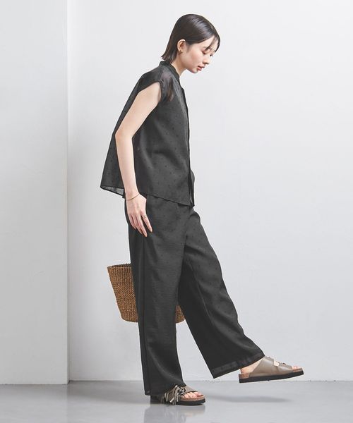 美品♡TICCA Dahlia エンブロイダリー フレンチスリーブT カットソー TICCA】ドットエンブロイダリーフレンチシャツ（シャツ