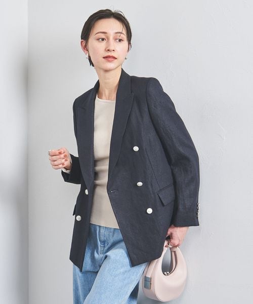 リネン ブレザー ジャケット