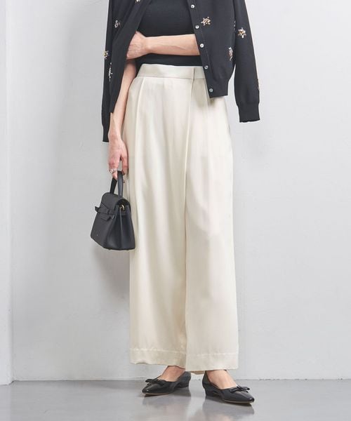 UNITED ARROWS/サテンラップ ワイドパンツ/その他パンツ