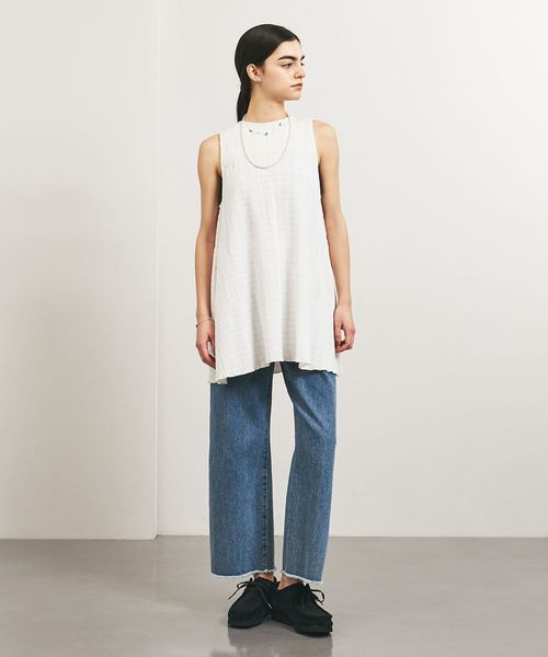 tシャツ 「別注」「Pheeta for TO UNITED ARROWS」シャーリング ノースリーブ カットソー レディース 別注】＜Pheeta for TO UNITED ARROWS＞シャーリング