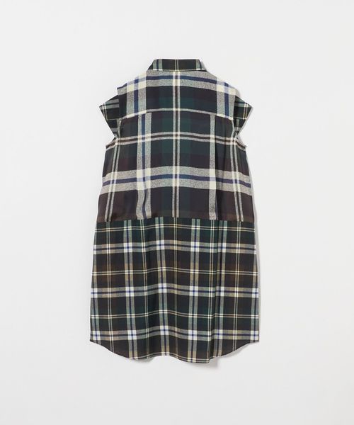 海外希少 【Sacai】 チェックプリントドレス フリル sacai＞フロントフリル チェックドレス