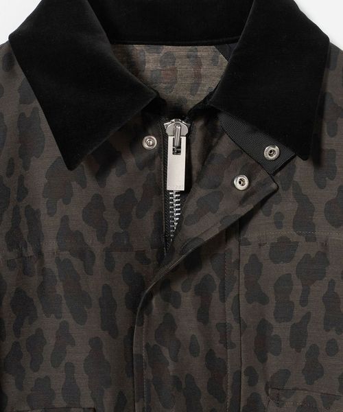 sacai＞レオパードプリント ミリタリージャケット