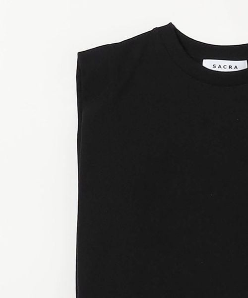tシャツ 「SACRA」サイドスリット ノースリーブ カットソー レディース セール】＜SACRA＞サイドスリット ノースリーブ カットソー（T