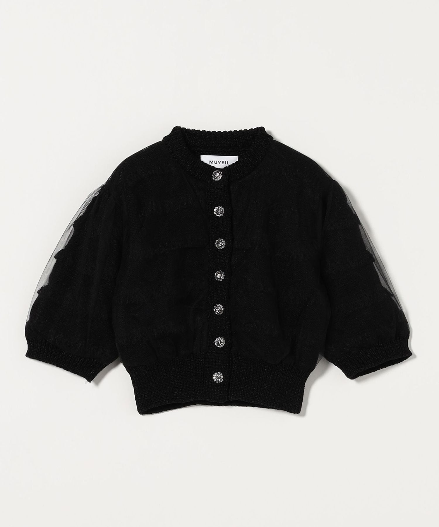 MUVEILのチュールカーディガン MUVEIL＞チュール レイヤード カーディガン