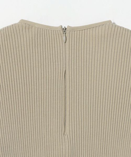 BOWTE＞リブ カットオフ ハーフスリーブ カットソー