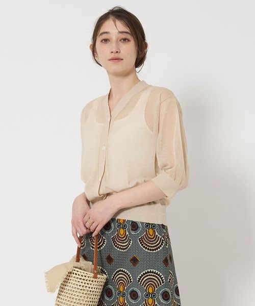 UNITED ARROWS/シアー Vネック カーディガン 5SL/カーディガン / ボレロ
